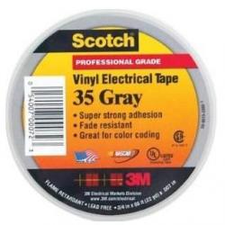 Scotch Vinyl Color Coding Electrical Tape 35, GRAY, 3/4IN X 66FT